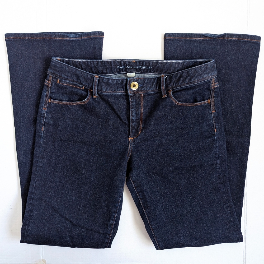 Banana Republic Low Rise Bootcut Dark Wash Jeans